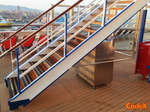 cruise ship corner guards stairs