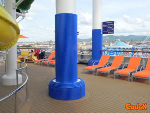 cruise ships column padding covers